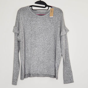 NWT AE Soft and Sexy Plush ruffle detail sweater
